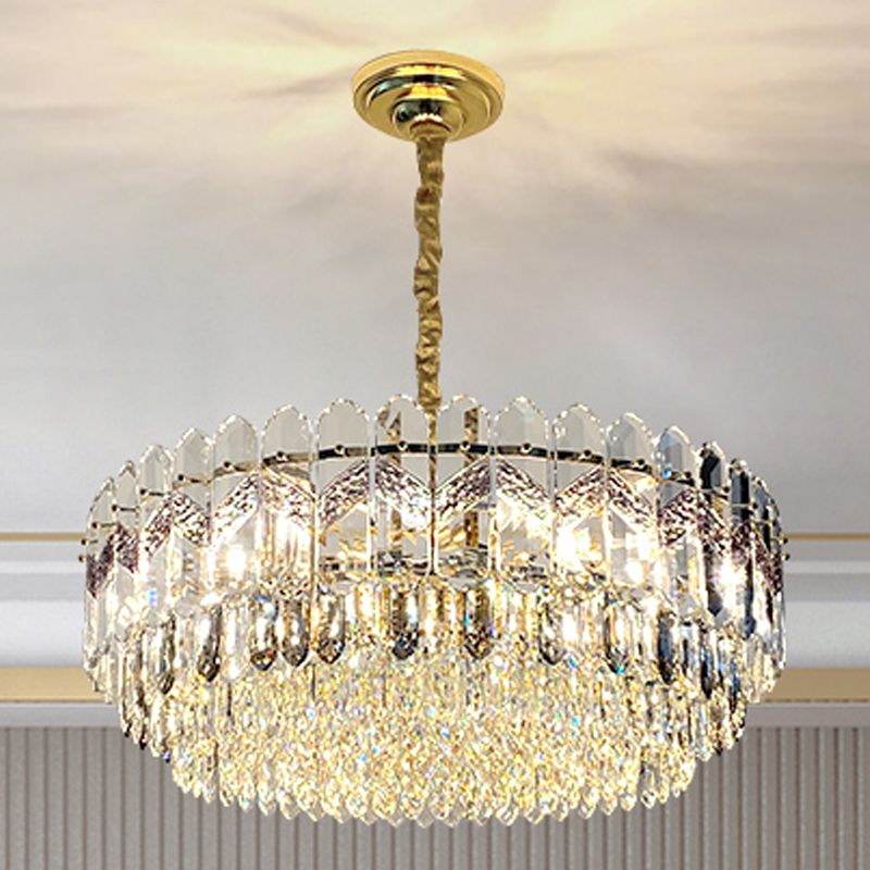 Orbicular Suspended Lighting Fixtures Modern Crystal Chandeliers for Dining Room