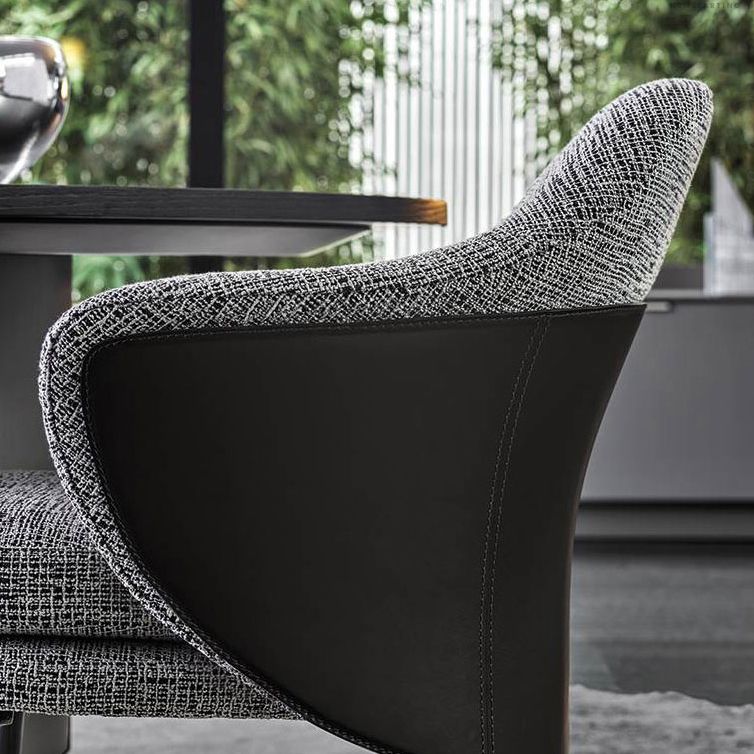 Contemporary Style Dining Chair Upholstered Dining Chair in Gray