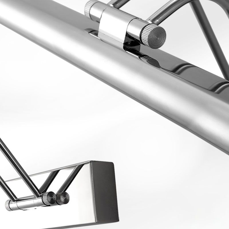 Linear Modern Style Vanity Light Metal 1-Light LED Mirror Light for Bathroom in Silver