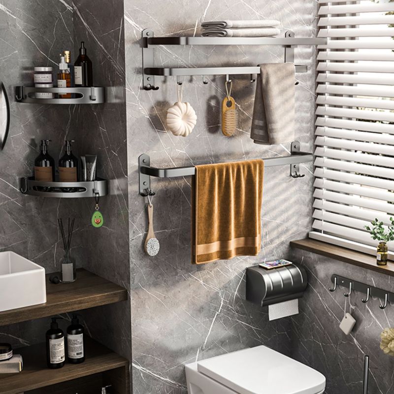Modern Grey Bathroom Accessory Set Bath Shelf Bath Hardware Set