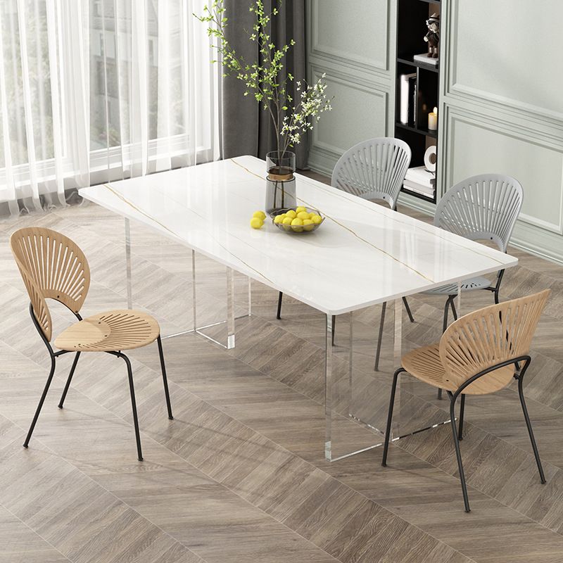 Modern 1/2/5/7 Pieces Dining Set Rectangle Stone Dining Table for Cafe