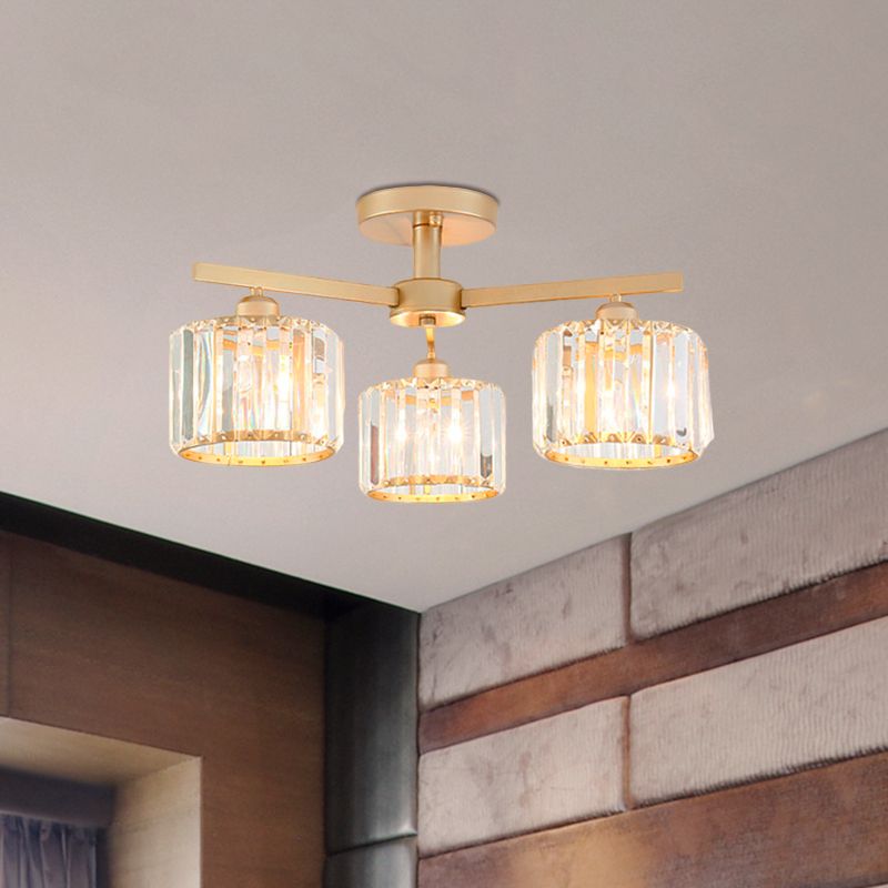 Éclairage de plafond à champagne Crystal Nordic Crystal 3/5 Light Crystal Crystal Crystal 3/5