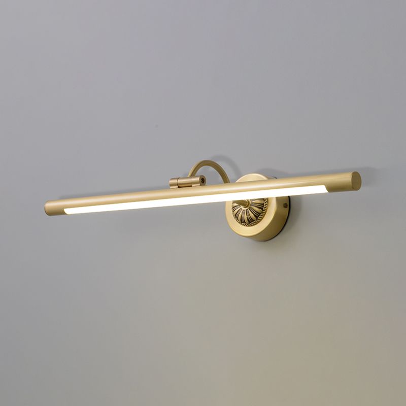 Linear Metal Wall Sconce Modern Style 1-Light Mirror Wall Mount Light