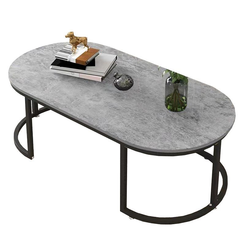 Solid Wood Coffee Table Round Minimalist Coffee Table for Living Room