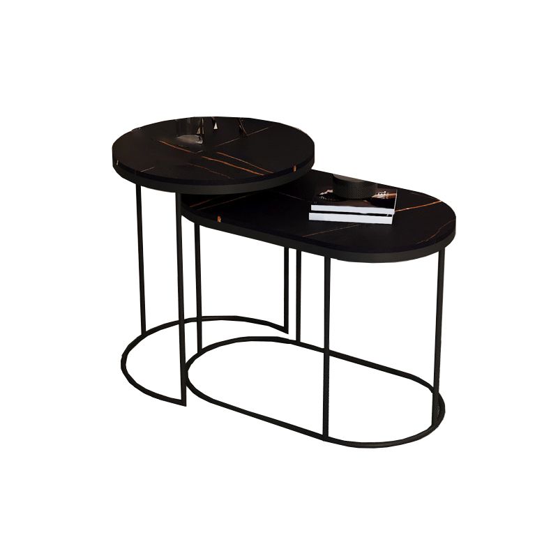 18.36" Tall Side End Table Contemporary Metal Frame Side Accent Table