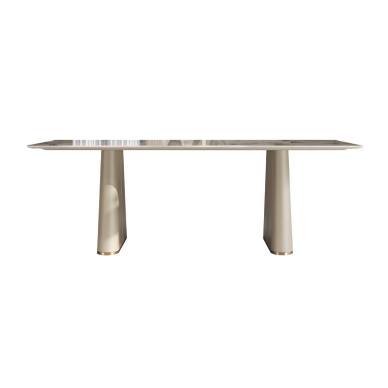 Nordic Style 1/4/5/7 Pieces Furniture Rectangle Stone Dining Table Set in White