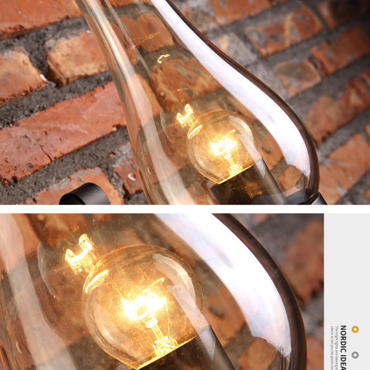 Retro Industrial Style Schattierte Wandleuchte Leuchten 1 Lichtglas -Leuchten