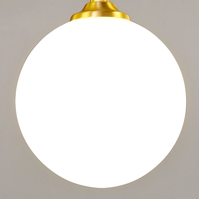 Estilo moderno luces colgante de techo esférico vidrio blanco 8 luces colgantes colgantes de luz
