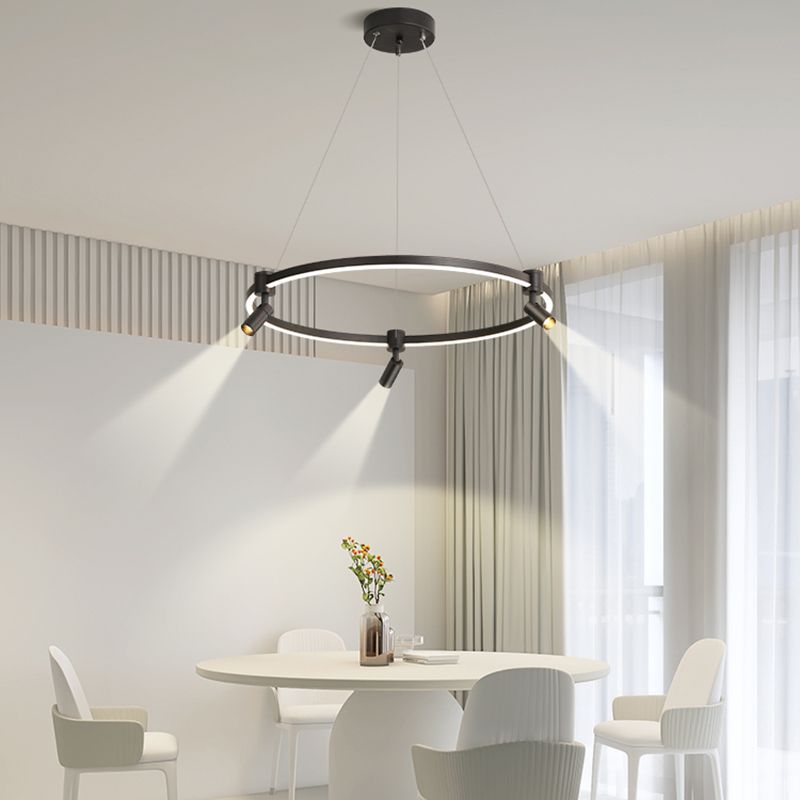 Candeliers contemporáneos accesorios de iluminación colgante orbicular araña de metal orbe para sala de estar