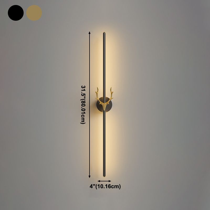 Lineare Wandlampe Aluminium Einfacher Stil LED LED LIGHT WALL SCHLAFT für Wohnzimmer