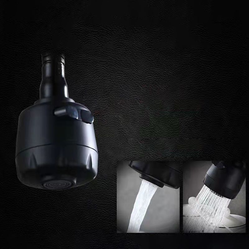 Modern 1-Handle 1-Hole Faucets Black and Silver Standard Kitchen Faucet