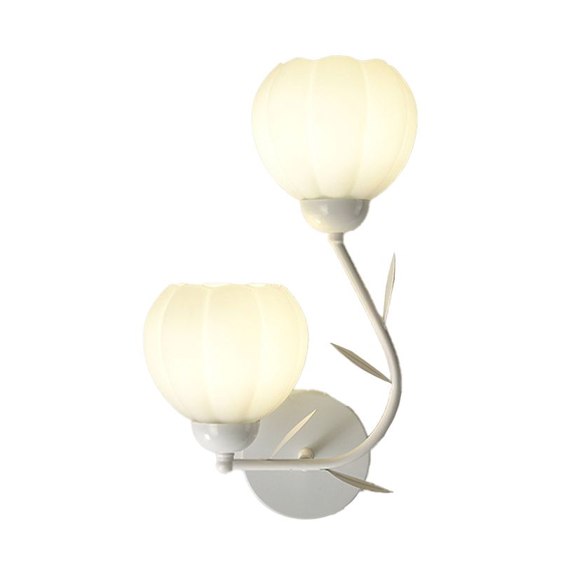 1/2-Light Modernism White Metallic Shaded LED Wall Mounted for Foyer