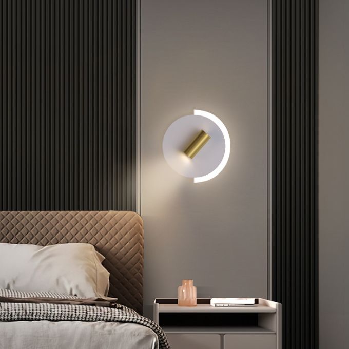 Modern Rotatable Sconce Light Metal 2 Light Wall Lamp in White