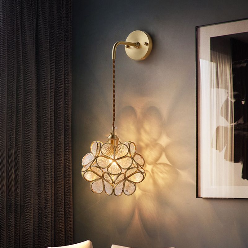 Nordic Style Copper Wall Light Colorful Ball Shape Wall Lamp for Living Room