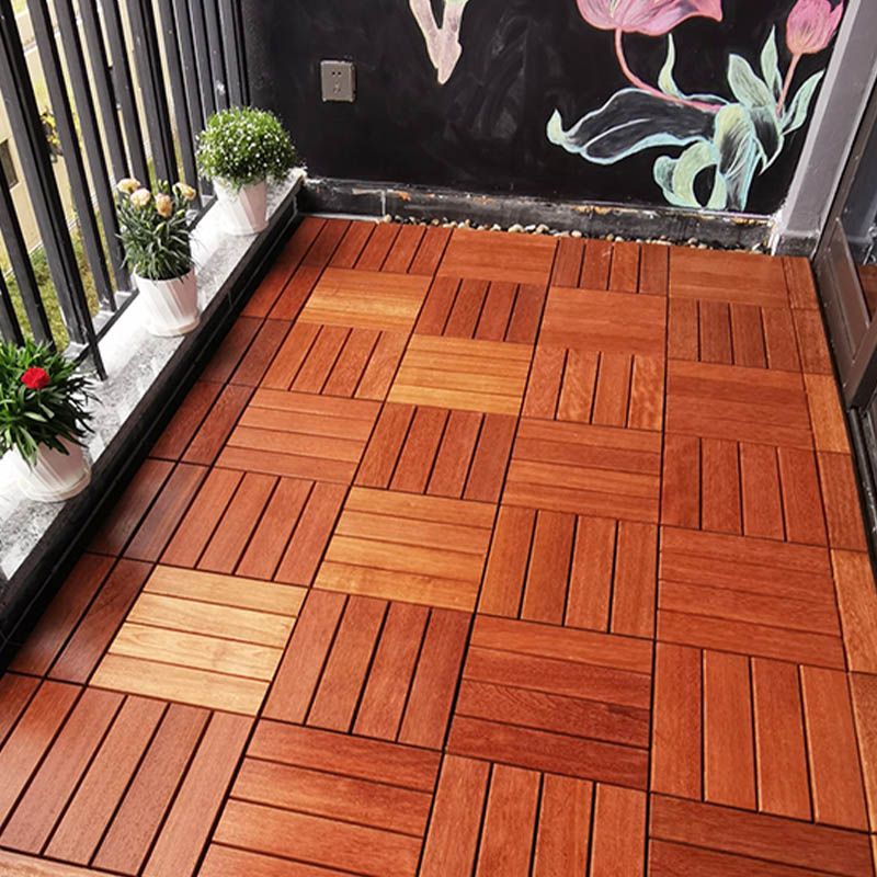 Classical Decking Tiles Natural Wood Waterproof Smooth Outdoor Flooring