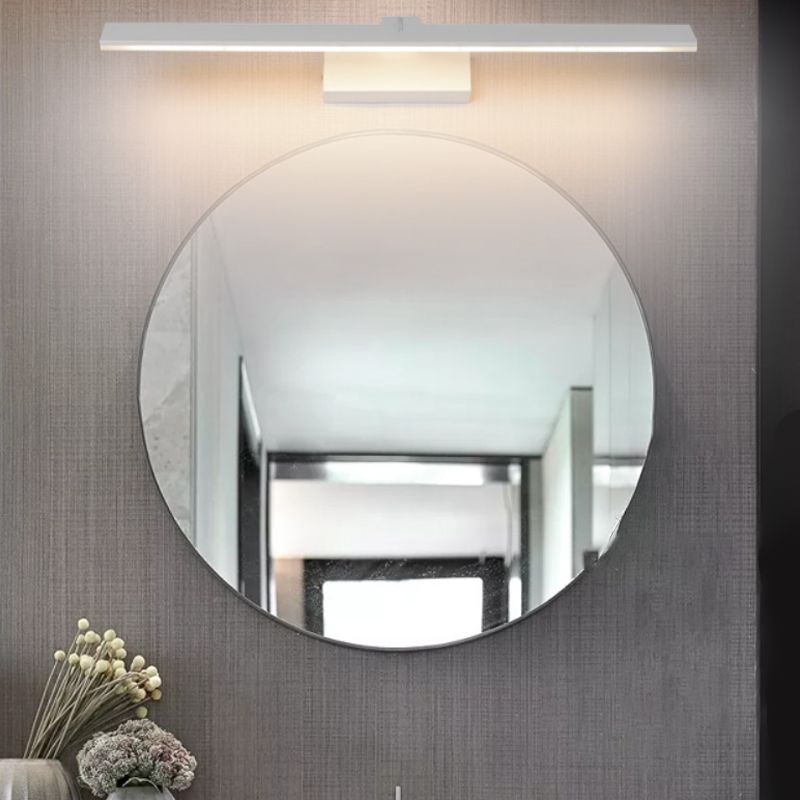 Linear Shape Metal Wall Sconce Modern Style 1-Light Mirror Wall Mount Light