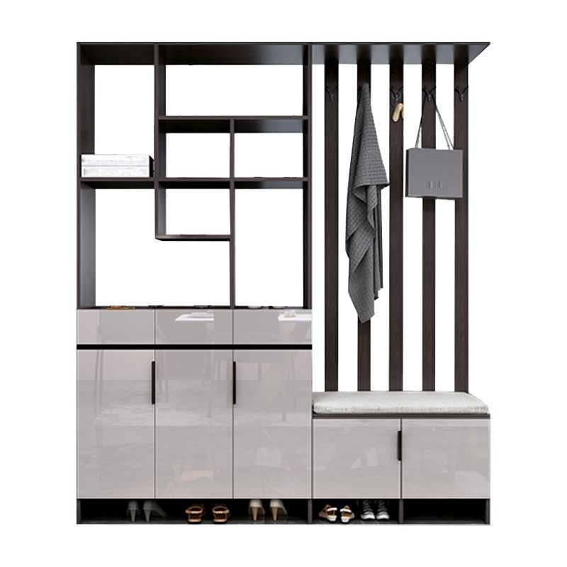 Modern Wooden 13.77" Wide Accent Cabinet with Drawers and Shelves