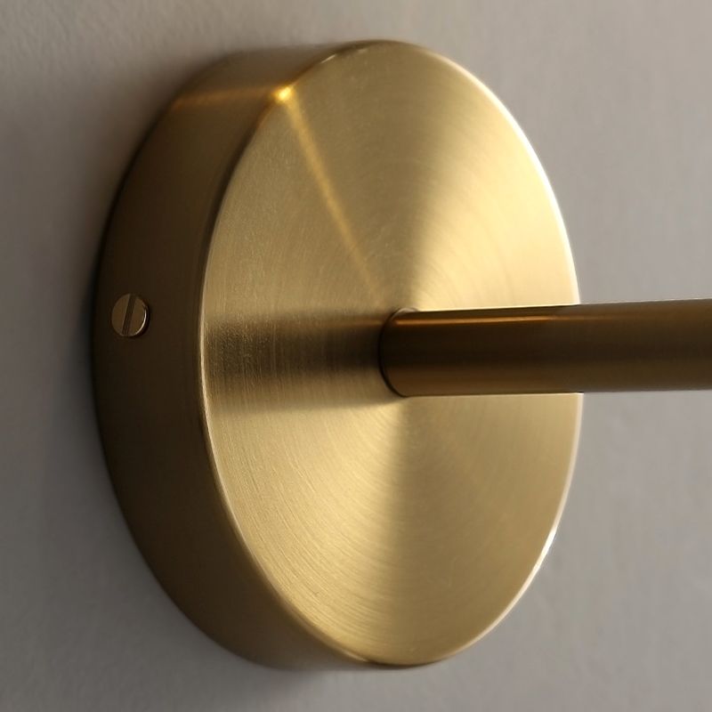 1-Light Round Shade Modern Simple Glass Wall Lighting Fixtures in Gold