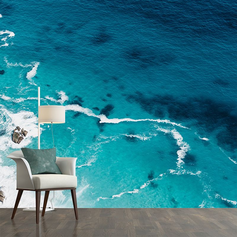 Washable Stain Resistant Wall Mural Wallpaper Ocean Sitting Room Wall Mural