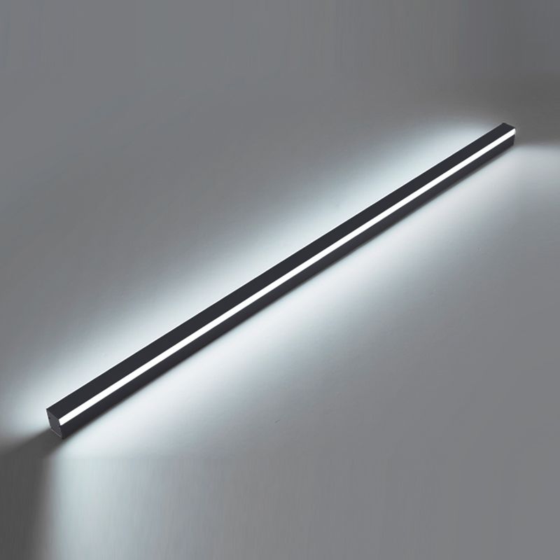 Linearer Schatten Metall Wandleuchte moderne Stil 1 Lichtwandhalterung Beleuchtung in Schwarz