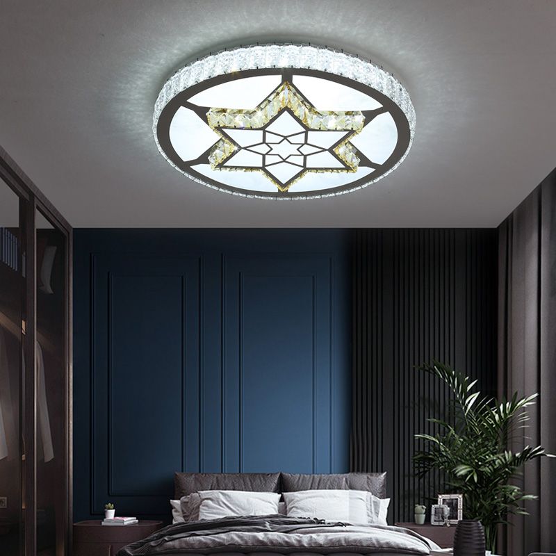 Plafoniere moderne da incasso Illuminazione a soffitto a LED in cristallo per soggiorno