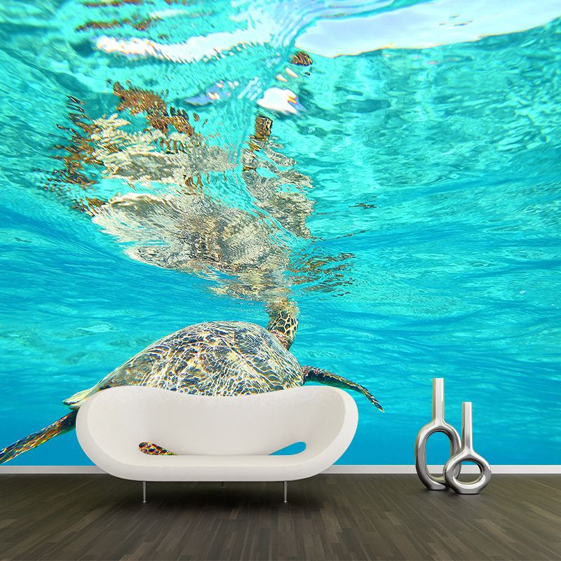 Popular Wall Mural Sea Turtle Printed Drawing Room Wall Mural