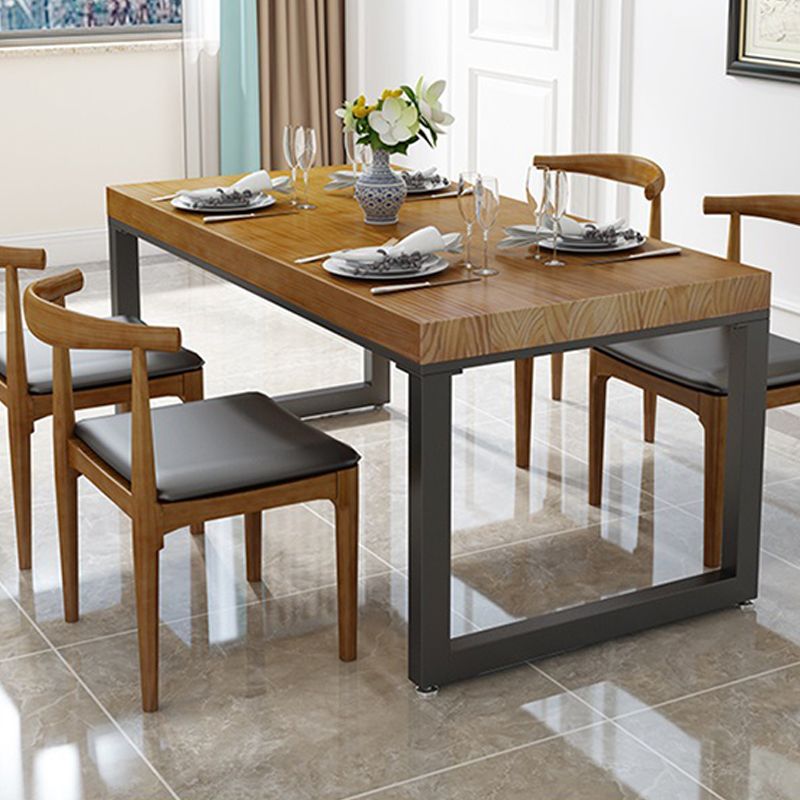 Contemporary Solid Wood Dining Table Rectangle Dining Table for Home Use