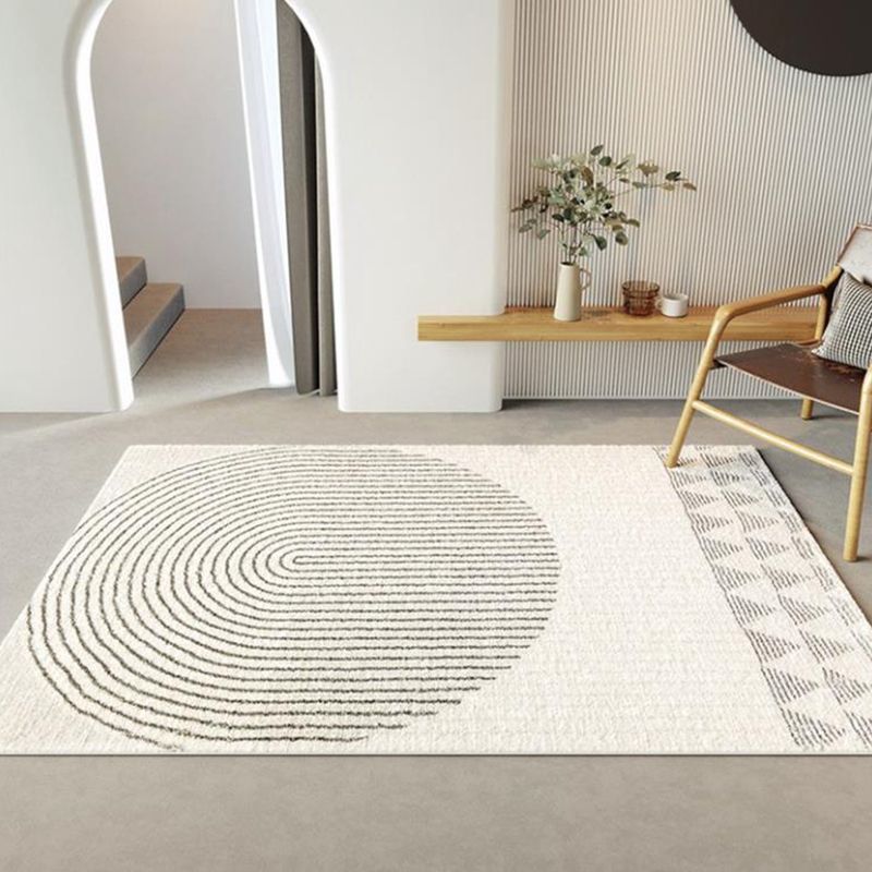 Yellow Casual Carpet Polyester Line Carpet Stain Resistant Carpet for Home Decor