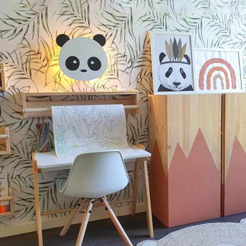 Unico tonalità in metallo a parete in metallo in stile kid a parete leggera monte leggera in bianco