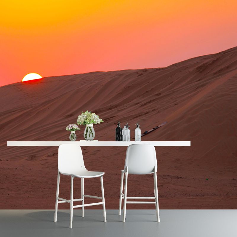 Customized Big Desert Mural Decorative Mildew Resistant for Dining Room