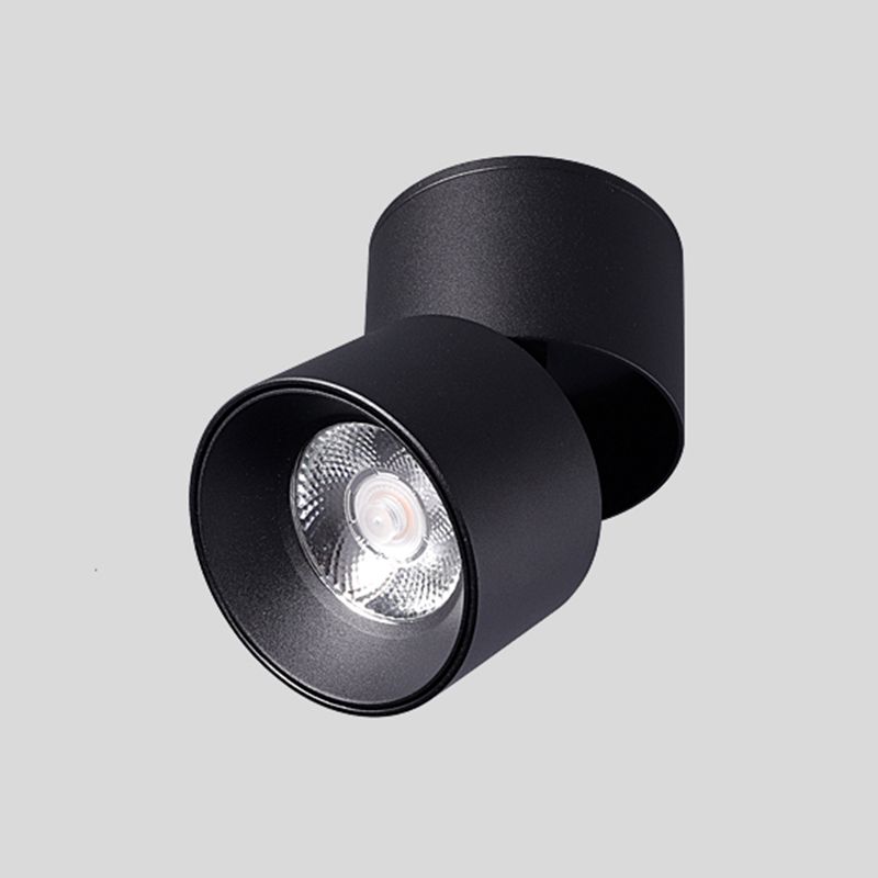 Cylindrical Shape LED Ceiling Lamp Modern Simple Style Aluminium 1 Light Flush Mount for Kitchen