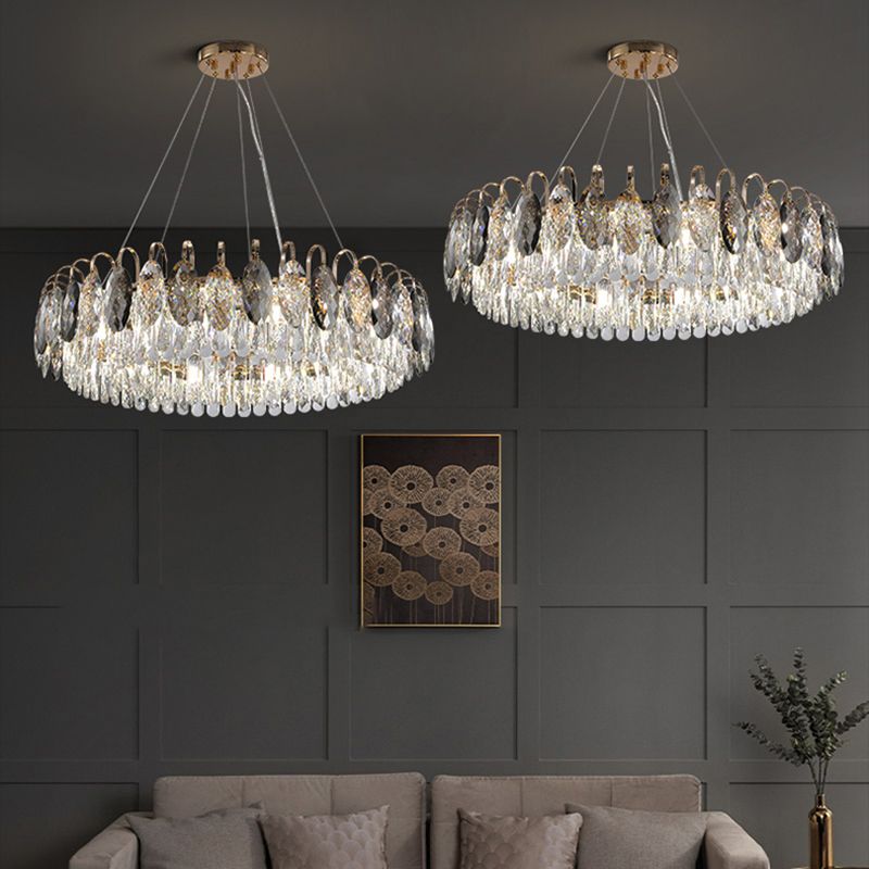 Lámpara de lámpara de cristal de lámpara de estilo moderno para sala de estar de dormitorio