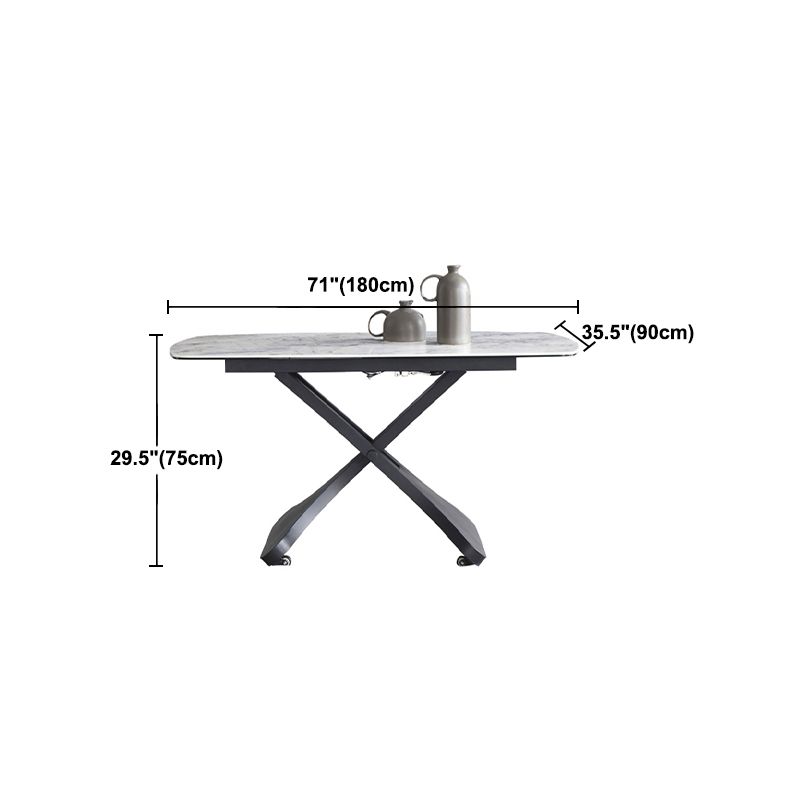 Modern 1/4/5/7 Pieces Dining Set Rectangle Sintered Stone Dining Table Set
