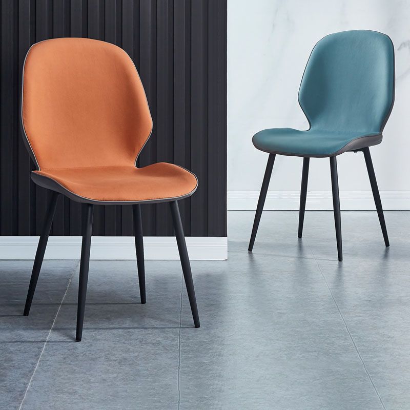 Sillas de comedor de cuero sintético de estilo industrial, silla con respaldo sólido para cocina