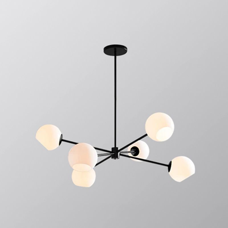 Gearceerde hanglampverlichtingsarmatuur minimalistische stijl glashangende kroonluchter voor woonkamer