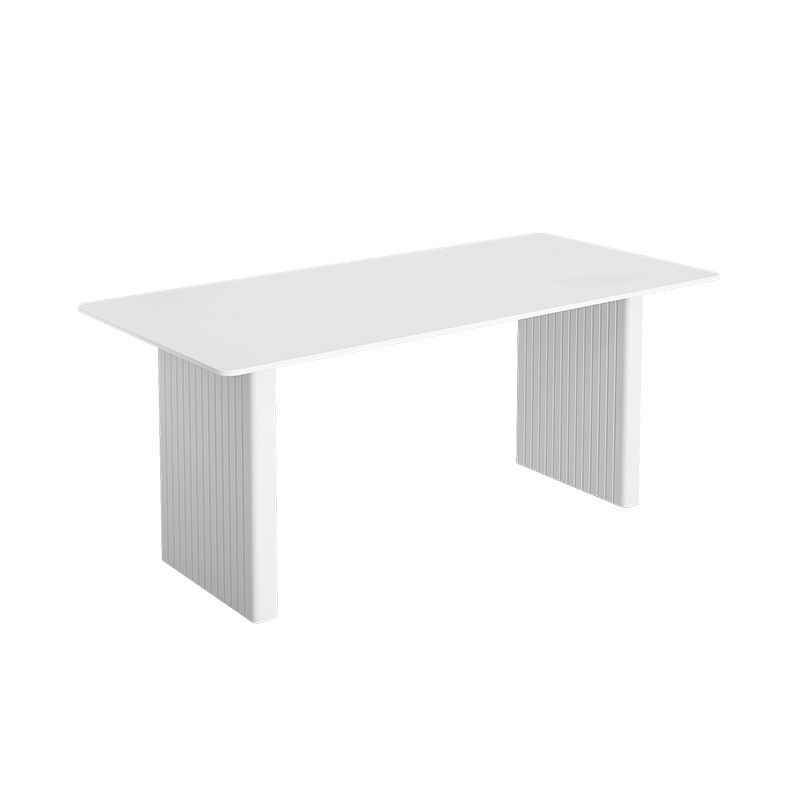 Modern Dinette Set 1/2/5/7 Pcs Rectangle Table and Solid Wood Base Dining Set with Chairs