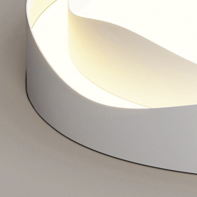 Metal Flush Mount Geometric Contemporary Flush Light in White