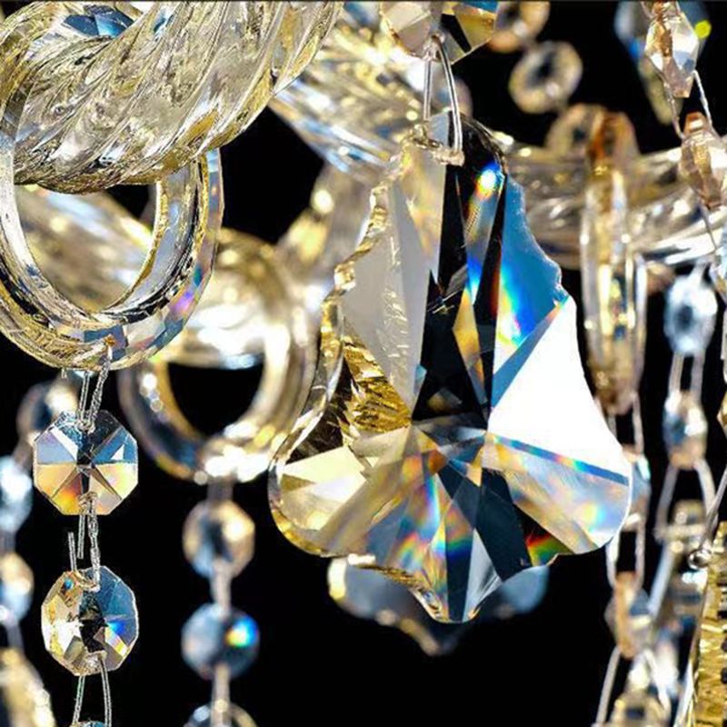 Metal Candle Pendant Lighting European Multi Lights Hanging Lamp Kit