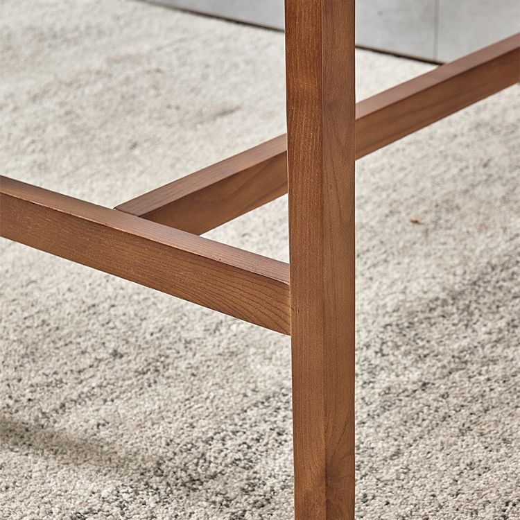 Modern Rectangle Ash Bar Table Set 1/2/3 Pieces Counter Table with Armless High Stools