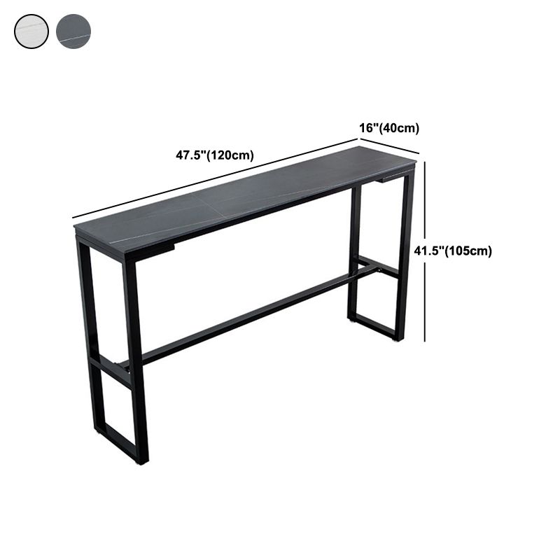 Modern Sintered Stone Bar Table Rectangle Dining Table for Kitchen Living Room Coffee Room