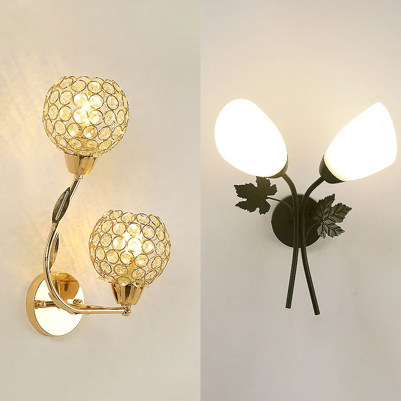 Luce da parete dell'ombra unica Luce di applique in metallo moderno per camera da letto del soggiorno