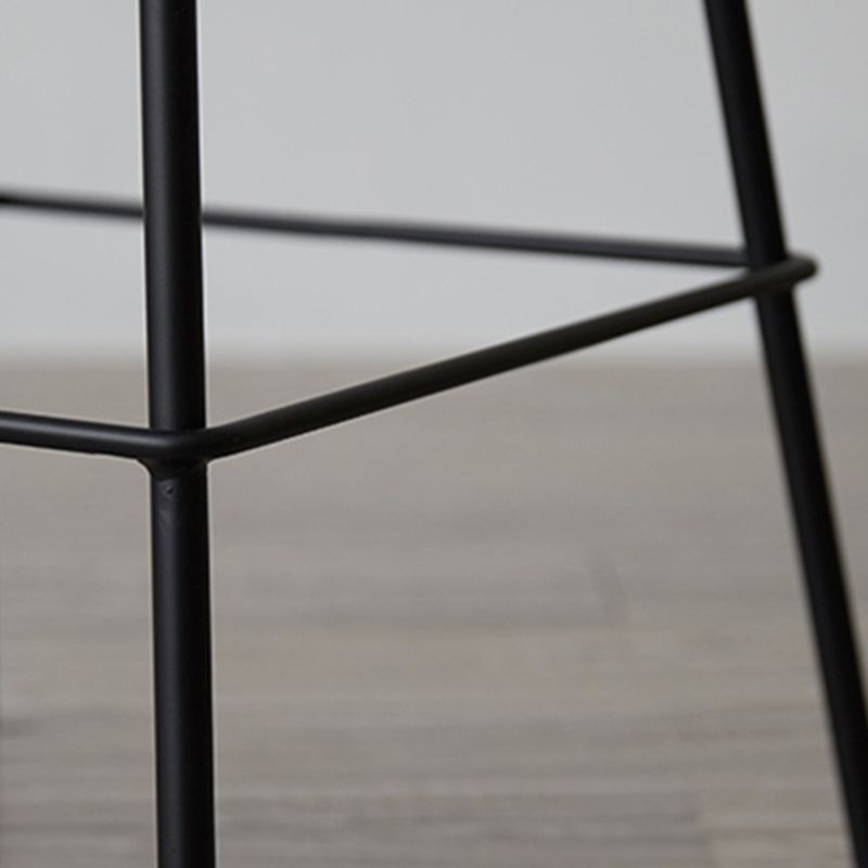 Scandinavian Reception Low Back Stool Matte Finish Plastic Barstool