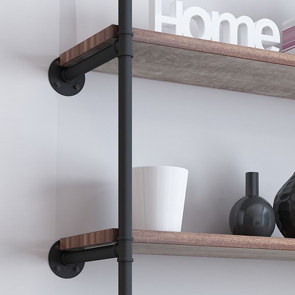 11.81"W Bookshelf Wall Mounted Industrial Style Bookcase for Home Office