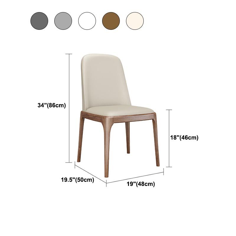 Dining Chairs Modern Style Oak Wood Side Chairs for Dining Room