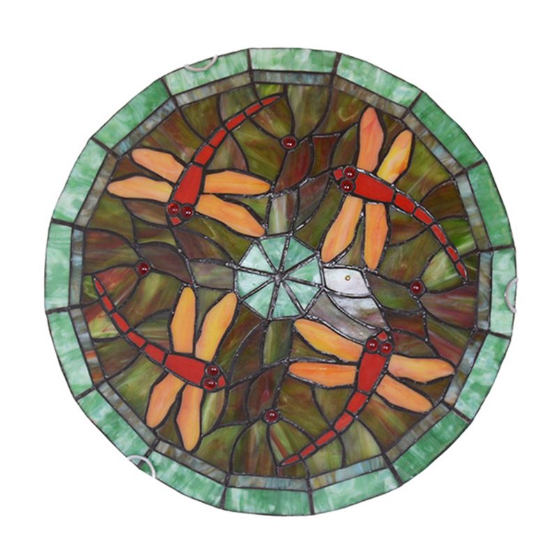 Bowl inbouwplafondlamp Tiffany handgemaakte kunstglas inbouwlamp in groen