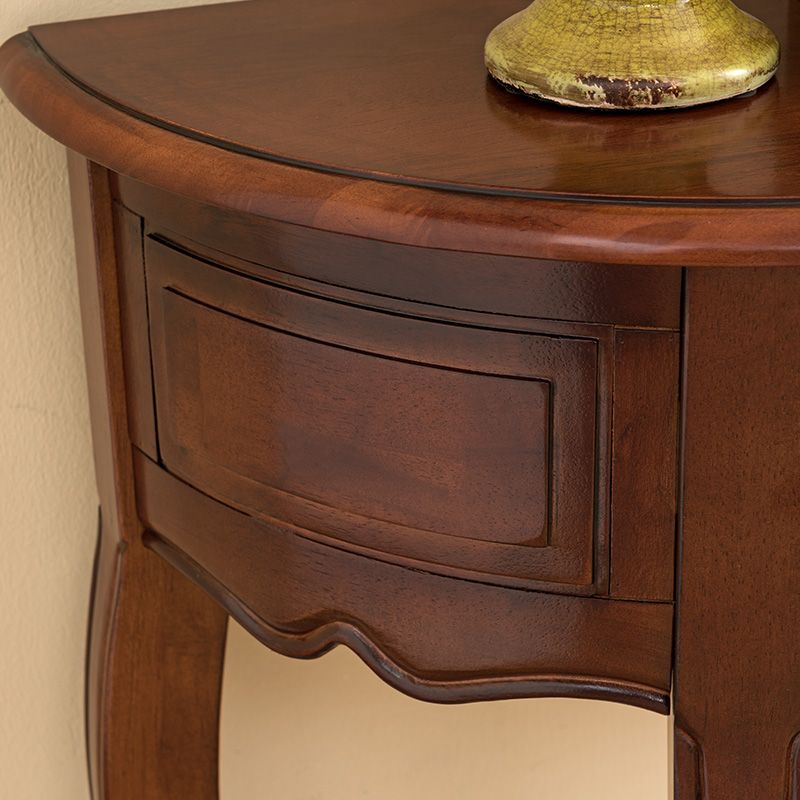 Victorian Wood Console Table Brown Console Sofa Table for Hall