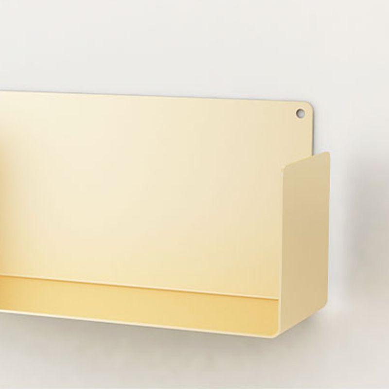 Metal Wall-mount Bookshelf Modern Closed Storage Bookcase with 1 Shelf , 8" D X 8" H