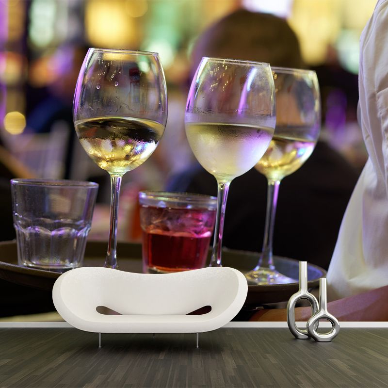 Customized Wine Mural Contemporary Style Moisture Resistant for Wine Shop