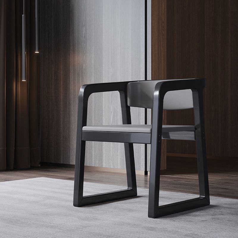 Wood Contemporary Style Indoor with Arm Chair Open Back Dining Side Chairs