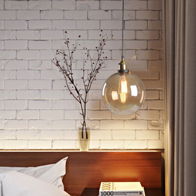 Glazen gearceerde plafondverlichting armatuur loftstijl restaurant hanglamp plafondlicht